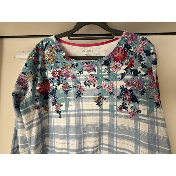 Bundle Of Three Womens Appleseed Tops Size Large/two Solid And 1 Patterned - Picture 6 of 15